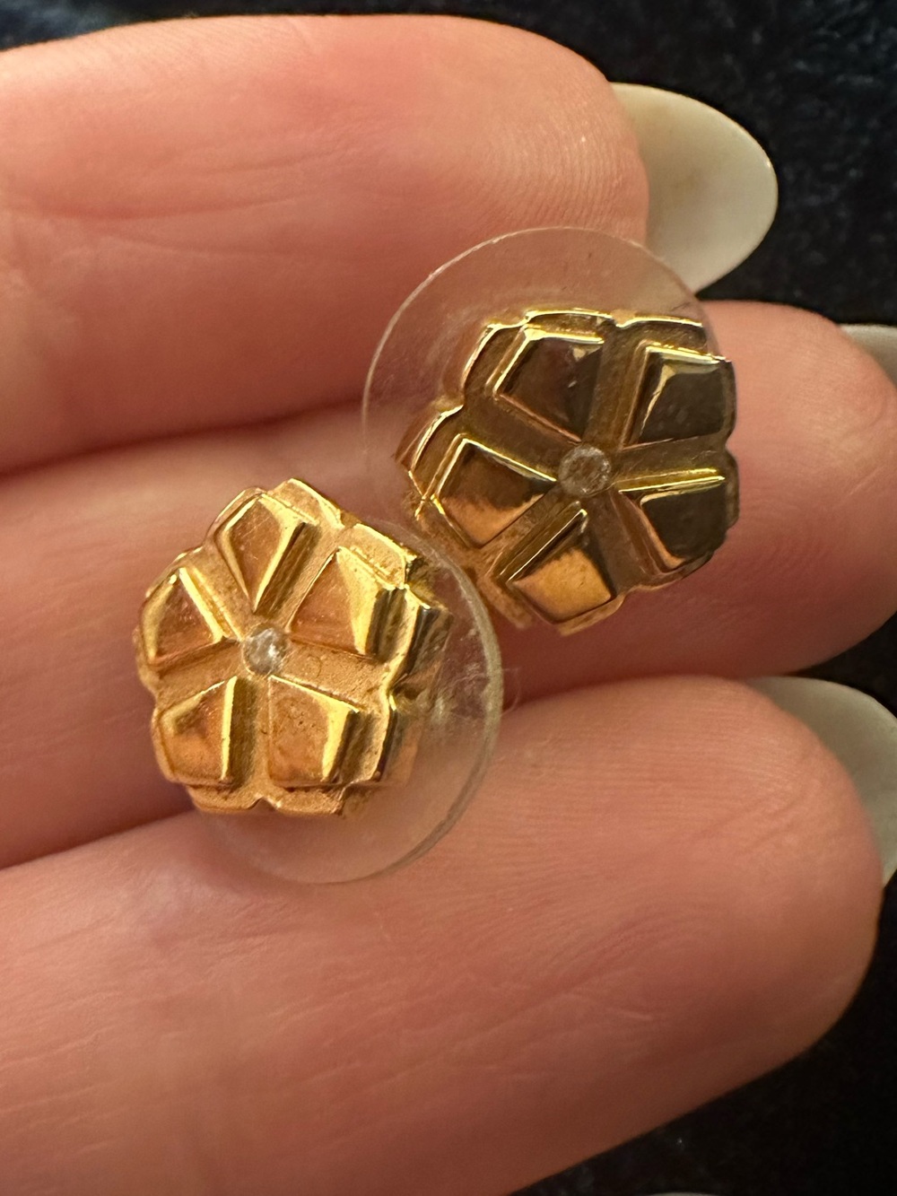 Trina Turk Logo Floral Stud Earrings